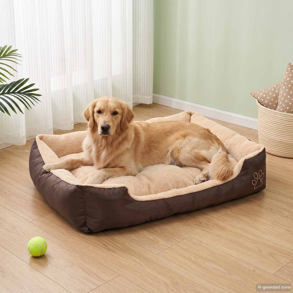 Vidaxl hondenbed bruin en beige xxl