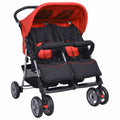 VidaXL Twin Car Stahl Rot und Schwarz