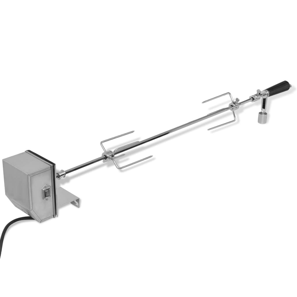 VidaXL BBQ-Drehspieß mit Profi-Motor, Stahl, 900 mm