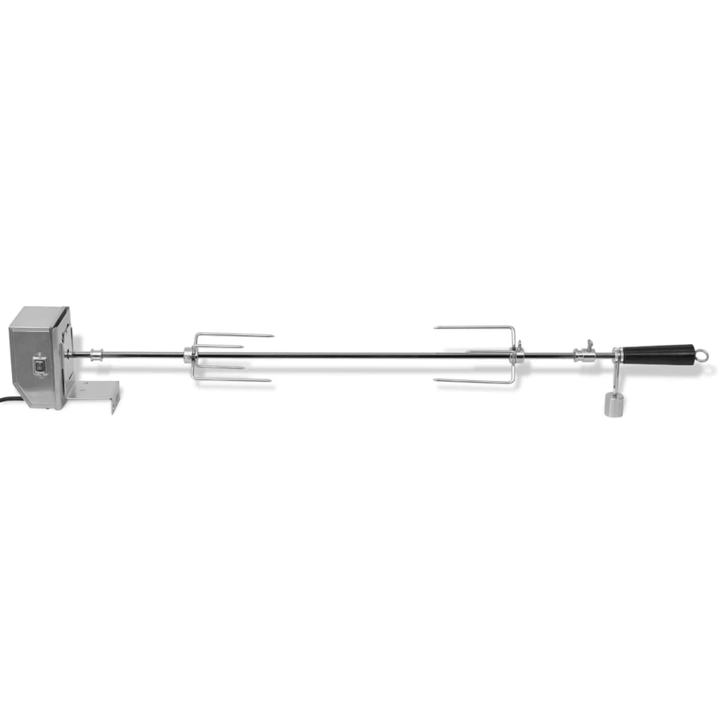 VidaXL BBQ-Drehspieß mit Profi-Motor, Stahl, 900 mm
