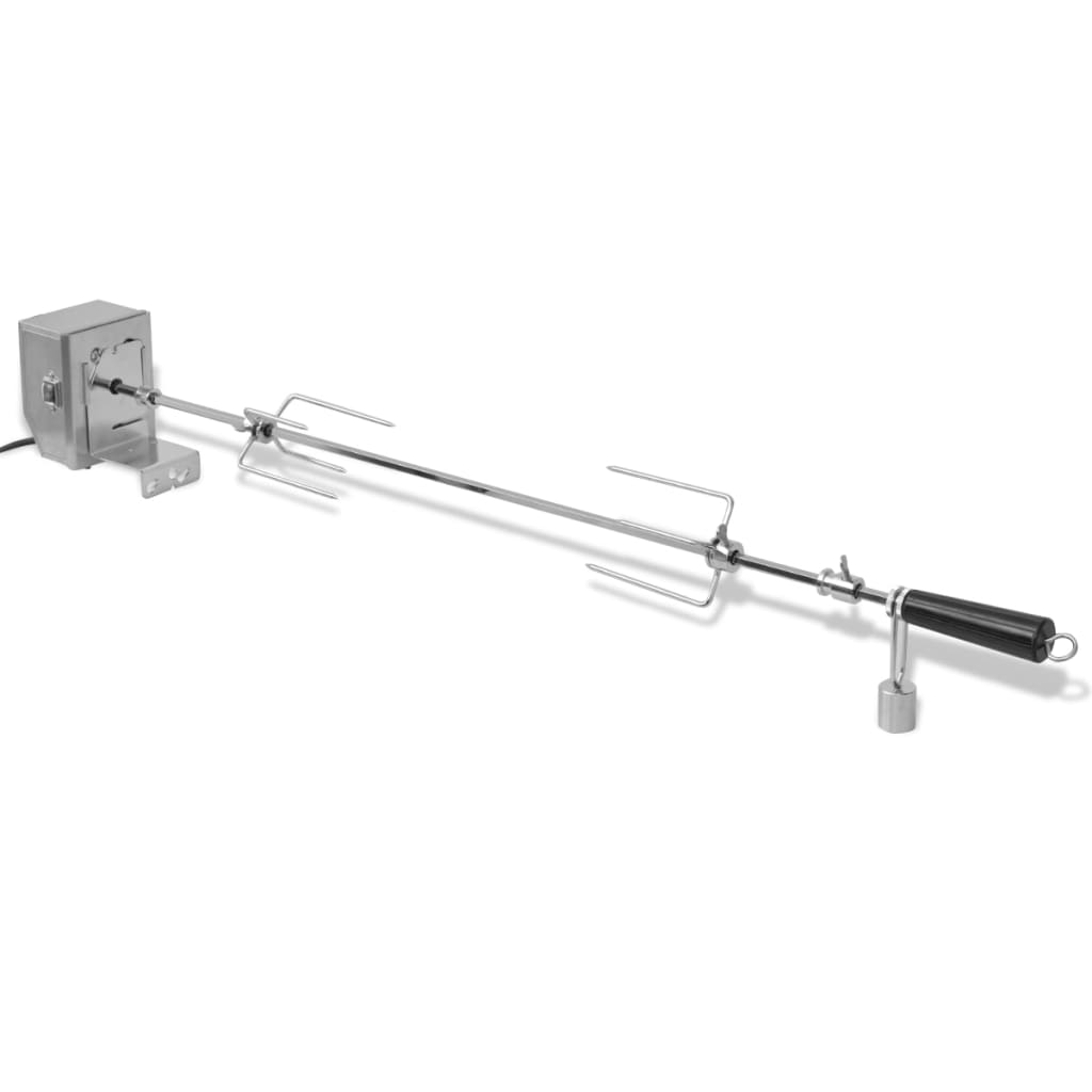 VidaXL BBQ-Drehspieß mit Profi-Motor, Stahl, 900 mm