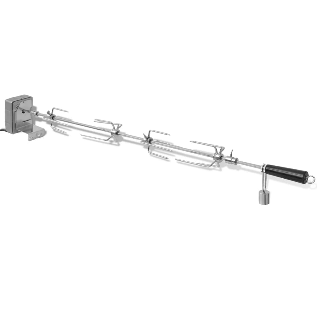 VidaXL Grillspieß mit Motor, Stahl, 1000 mm
