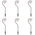 VidaXL Solarbetriebene LED-Gartenleuchte, 6 Stück, 9 x 7,8 x 29,5 cm