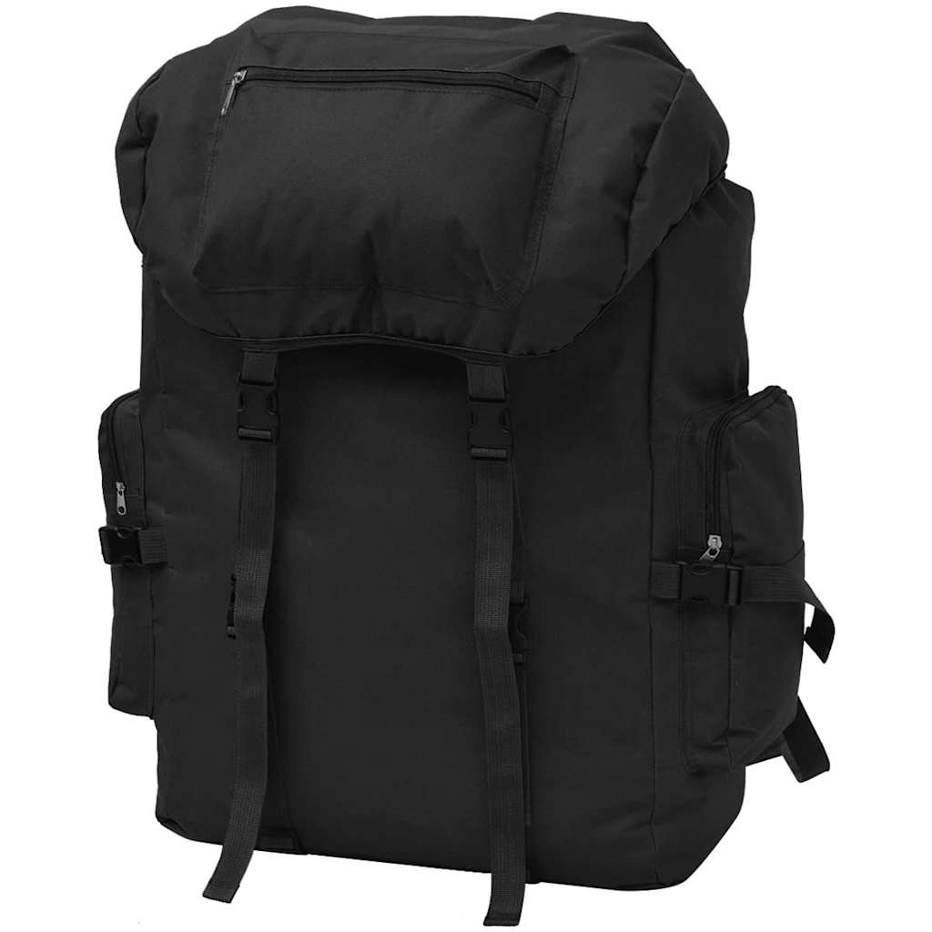VidaXL Rucksack im Armeestil, 65 Liter, Schwarz