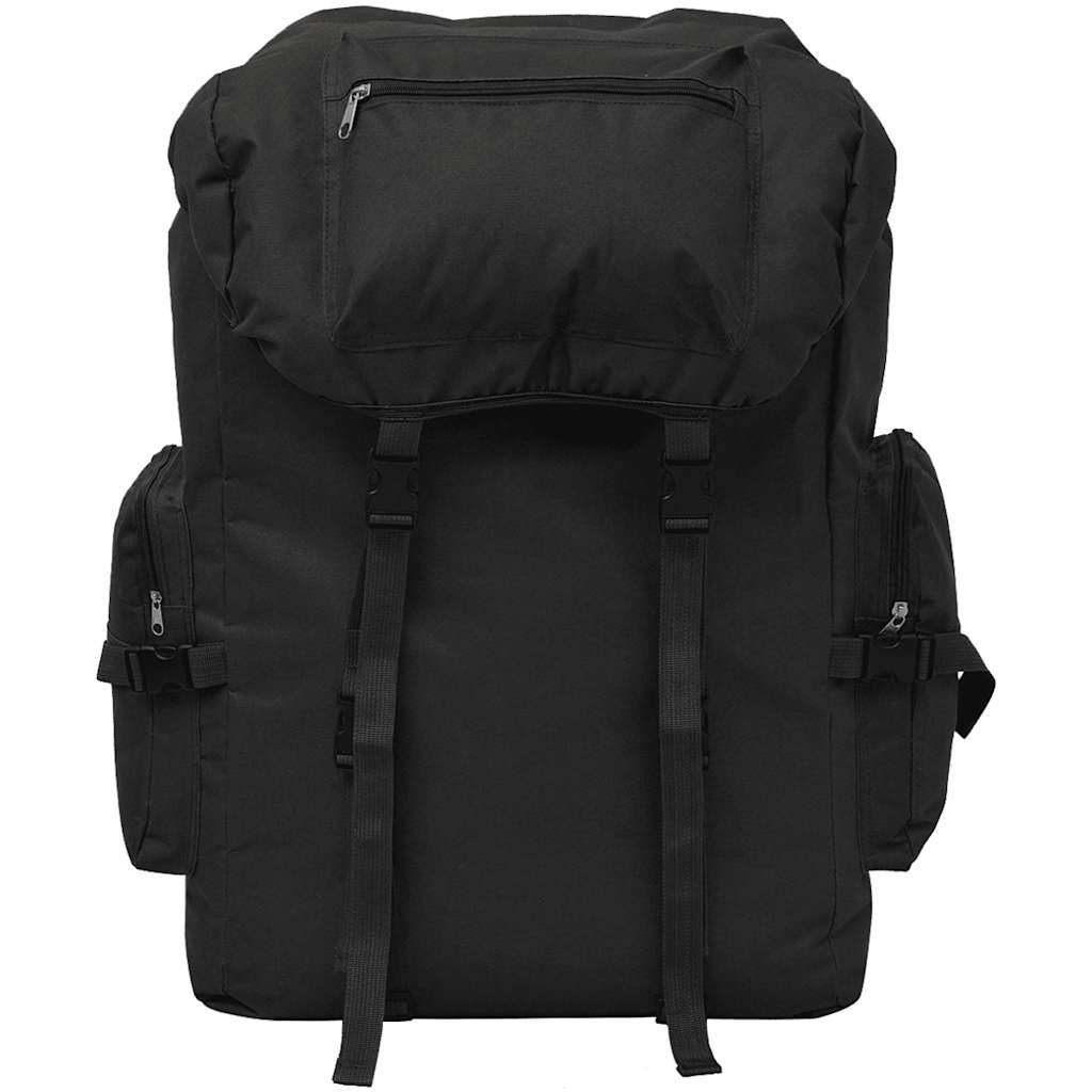 VidaXL Rucksack im Armeestil, 65 Liter, Schwarz