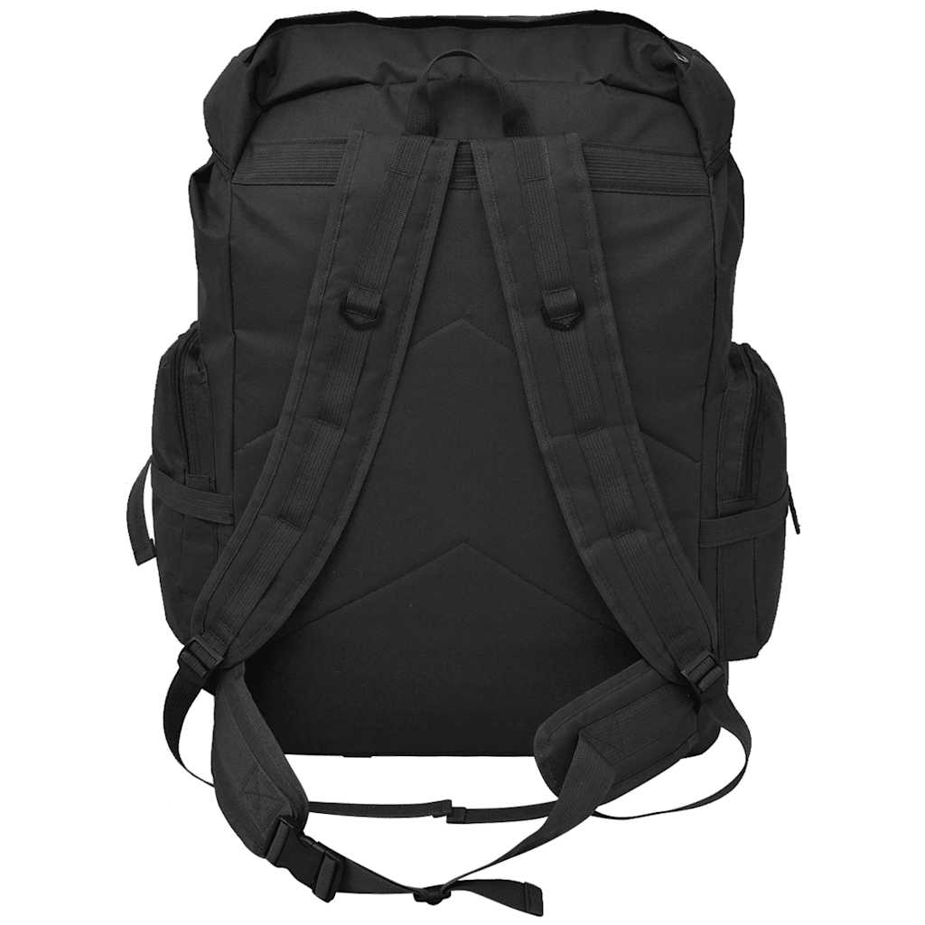 VidaXL Rucksack im Armeestil, 65 Liter, Schwarz