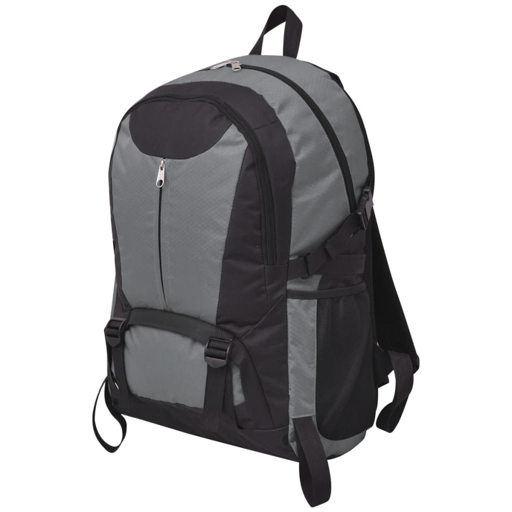 VidaXL Wanderrucksack 40 l Schwarz und Grau