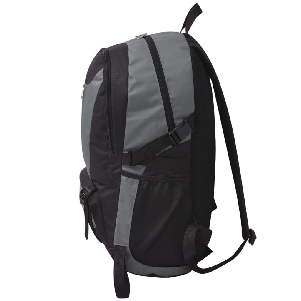 VidaXL Wanderrucksack 40 l Schwarz und Grau
