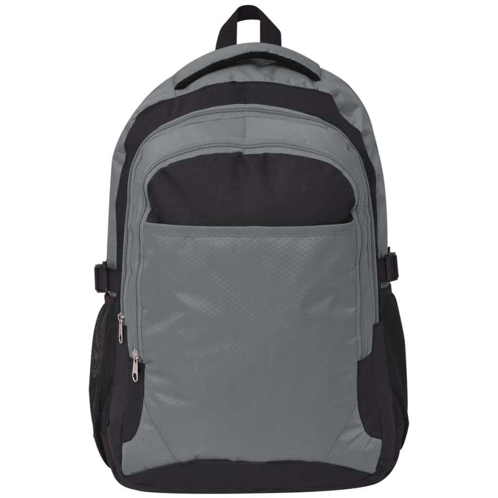 VidaXL Schulrucksack 40 L Schwarz und Grau