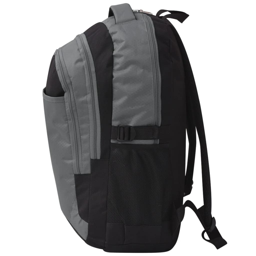 VidaXL Schulrucksack 40 L Schwarz und Grau