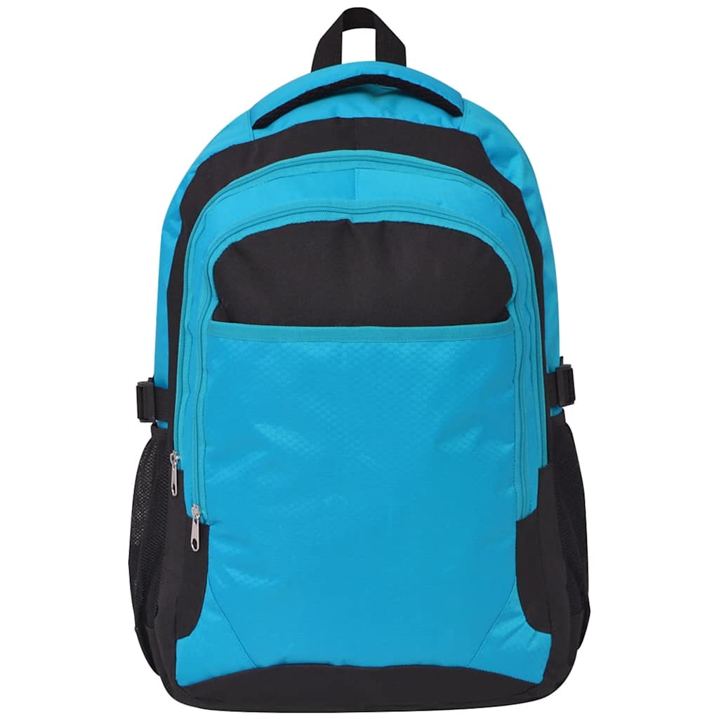 VidaXL Schulrucksack 40 L Schwarz und Blau