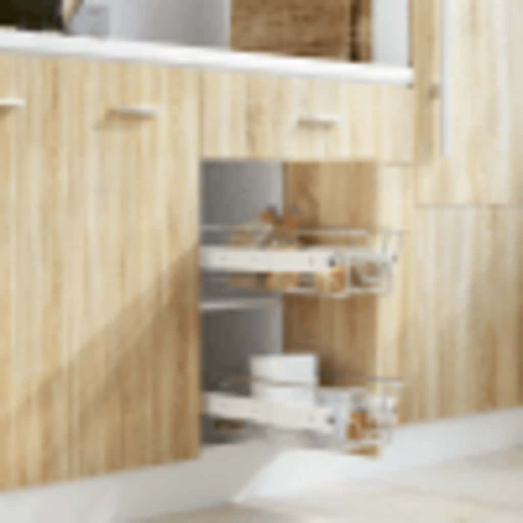 Vidaxl Drahtkörbe erstreckt sich 2 Stück 400 mm Silberfinish