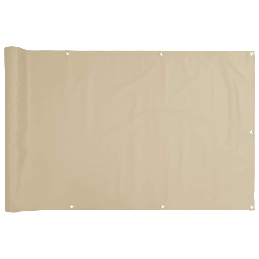 Vidaxl balkonscherm oxford textiel 75x600 cm beige