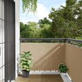 VidaXL Balkon-Sichtschutz aus Oxford-Gewebe, 90 x 400 cm, beige