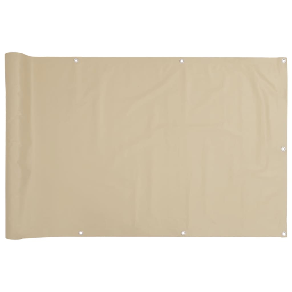 VidaXL Balkon-Sichtschutz aus Oxford-Gewebe, 90 x 600 cm, beige