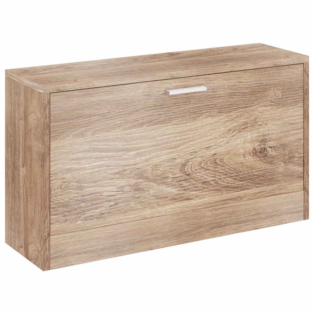 Vidaxl schoenenopbergbank 80x24x45 cm eikenkleurig