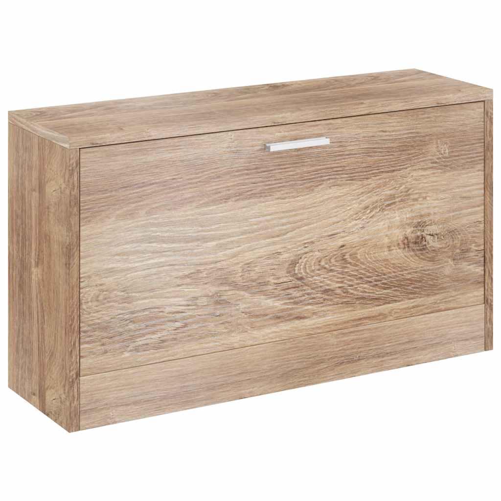 Vidaxl schoenenopbergbank 80x24x45 cm eikenkleurig