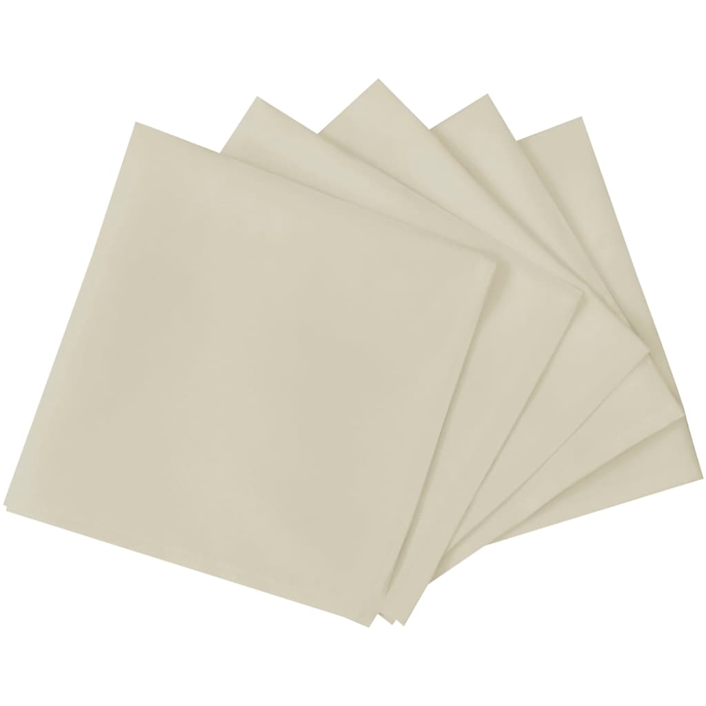VidaXL Servietten, 100 Stück, Creme, 50 x 50 cm