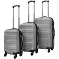 Vidaxl 3-teiliges Gepäckset Herz 45,5 55 66 cm Silberfarbe
