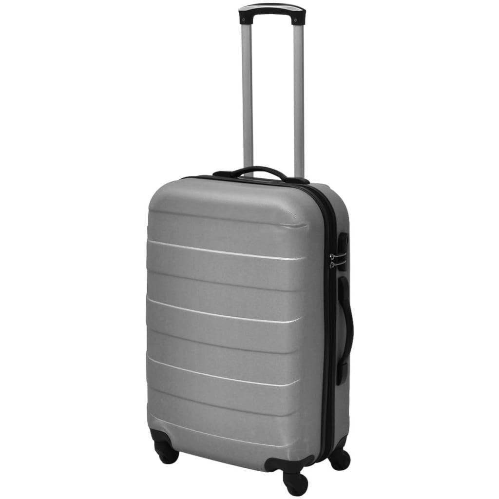 Vidaxl 3-teiliges Gepäckset Herz 45,5 55 66 cm Silberfarbe