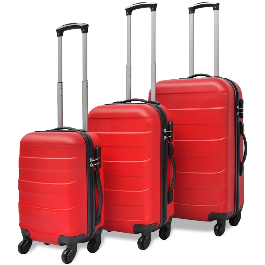 VIDAXL 3-teiliges Set Herz 45,5 55 66 cm Rot