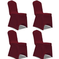 VidaXL Stuhlhussen Stretch 4er-Set Bordeaux