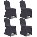 VidaXL Stretch-Stuhlhussen Anthrazit 4-teiliges Set