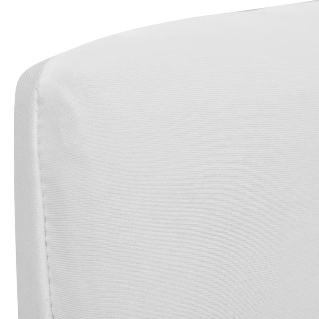 VidaXL Stuhlhussen, 4 Stück, Stretch, gerade, Weiß