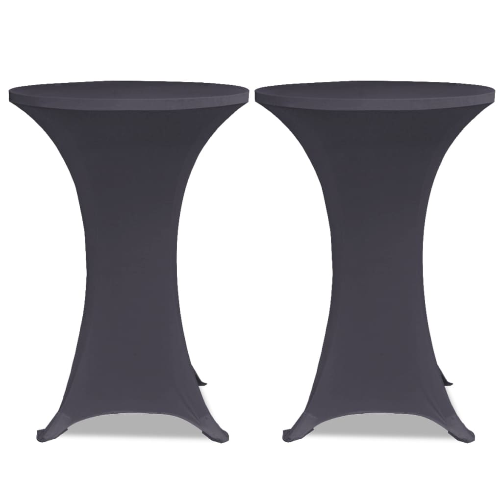 VidaXL Stretch-Stuhlhussen, 2-teilig, 60 cm, Anthrazit