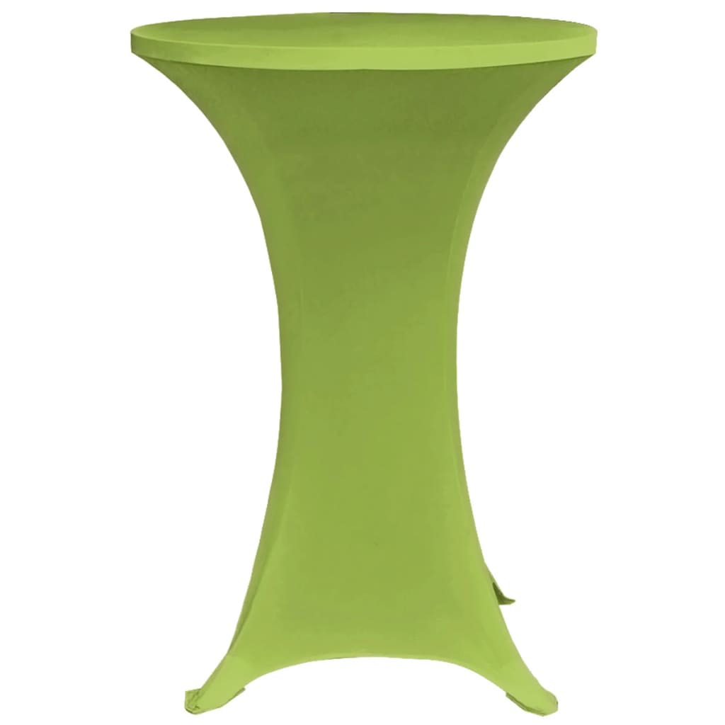 VidaXL Stretch-Tischdecken-Set, 2er-Set, 80 cm, Grün