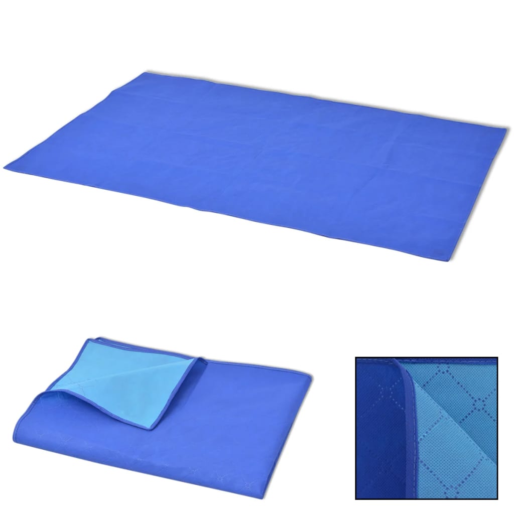 VidaXL Picknickdecke 100x150 cm blau und hellblau