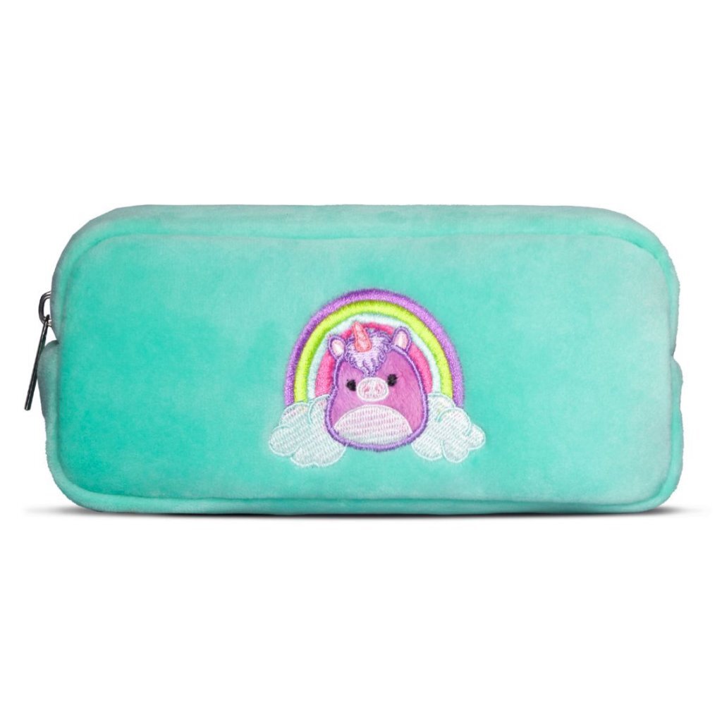 Squishmallows Einhorn Plüsch-Federmäppchen blau