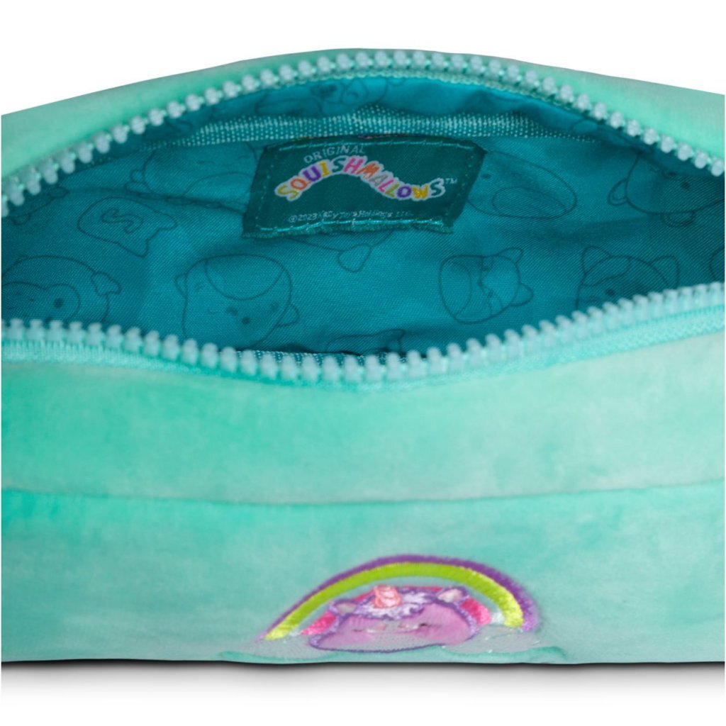 Squishmallows Einhorn Plüsch-Federmäppchen blau