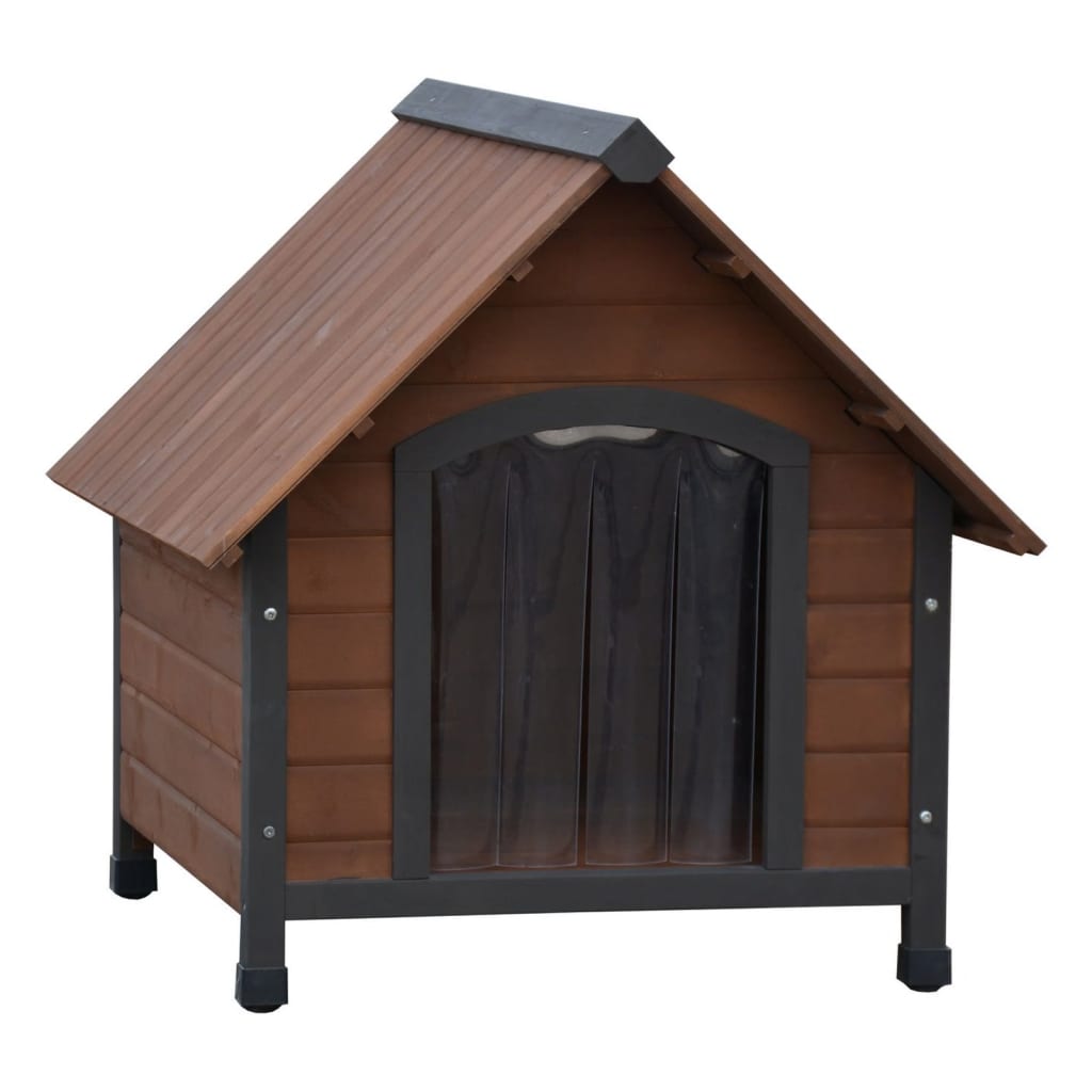 @pet @pet Hundedach mit Kunststoffklappen Rostique 102x82x87 cm braun