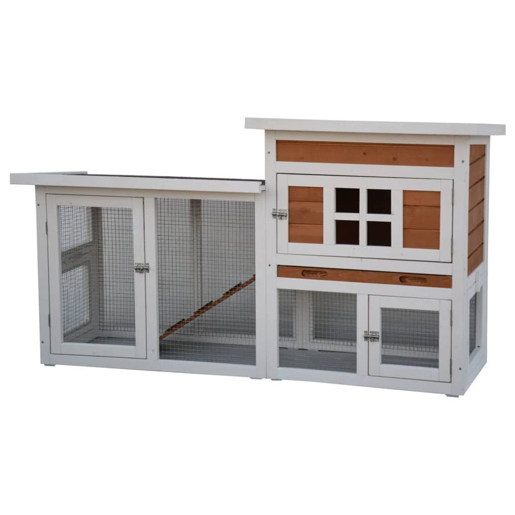 @pet @pet Kaninchen-Loftvilla 147x50x80 cm weiß und braun