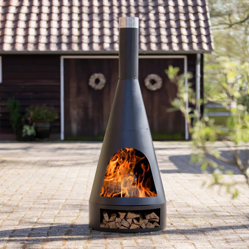 Redfire Kamin Kingston 43x120 cm Stahlmattschwarz