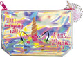 Unicorn kinder toilettasje etui make-up tasje holografisch met print 19.5x13cm