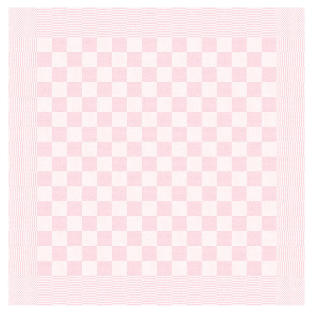 Ddddd - 6x theedoek - barbeque - 65x65 cm - pastel roze - set van 6 stuks