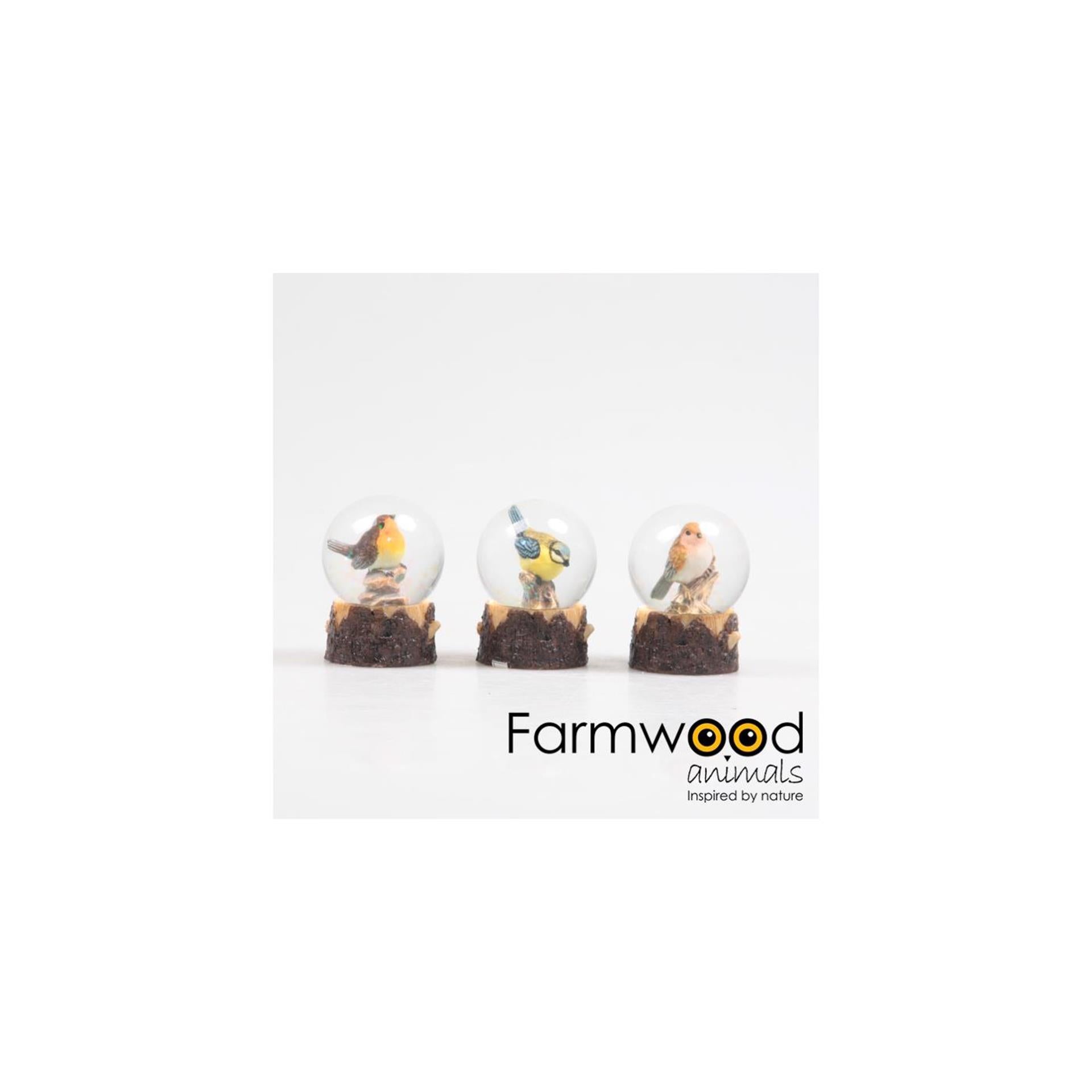 Farmwood animals vogel schudbol 4,5x4,5x6cm