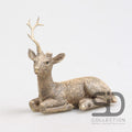 Season inspired decoration hert liggend goud 11cm