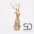 Season inspired decoration pothanger hert goud 7cm