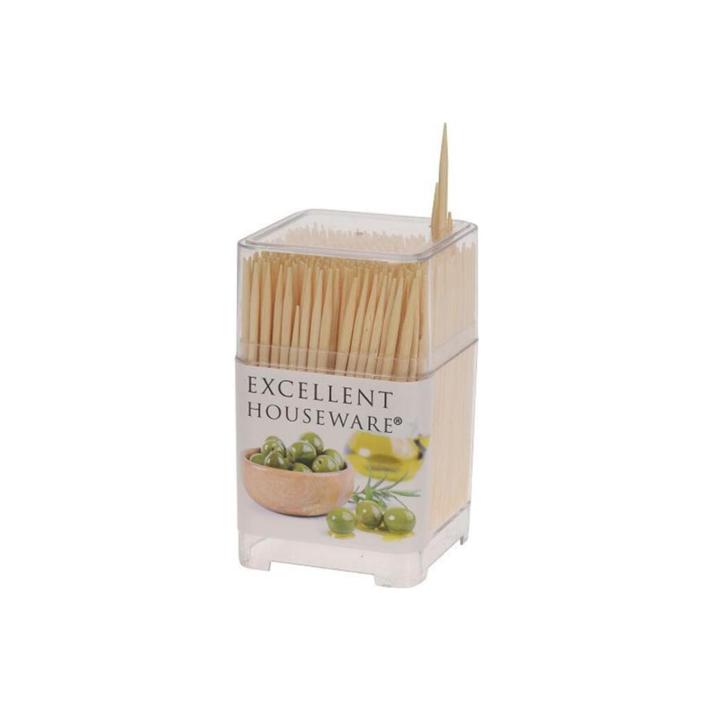 Excellent Houseware Cocktailspieße, 450 Stück in einer quadratischen Röhre