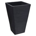 Progarden bloempot geribbeld 55 cm antracietkleurig