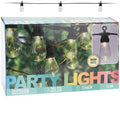 Einfache Partybeleuchtung für den Außenbereich, 12,5 m, 20 LED-Leuchten, warmweiß