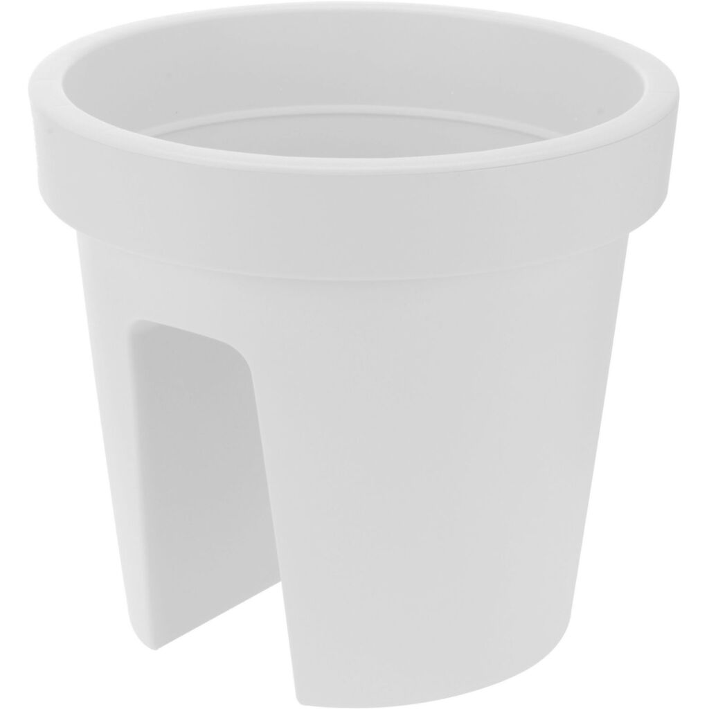 Runde Balkonbox Basic, 28 cm, weiß