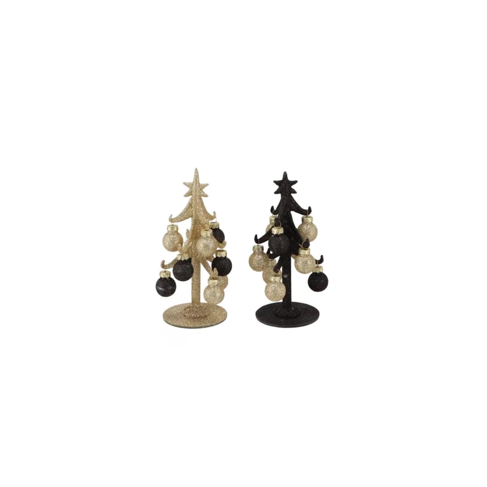 Kerstboom sparkly 6x6x15cm