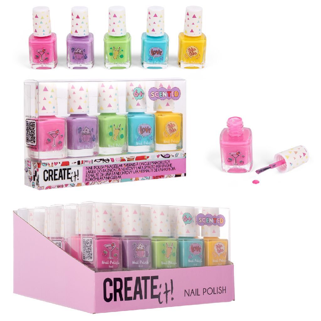 Create it ! geurende nagellak 5 kleuren