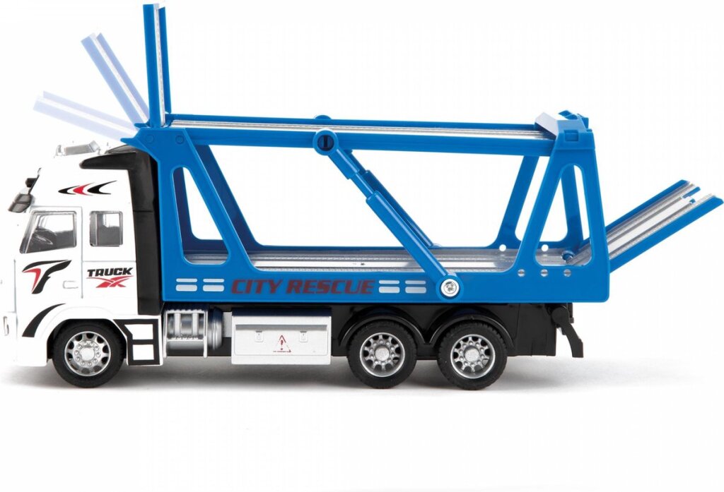 Toi-toys metal pull back auto transporter 1:38