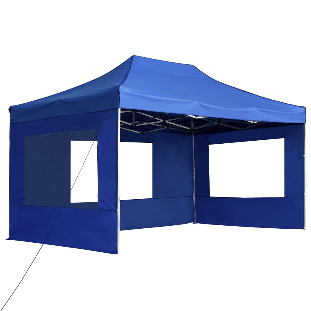Vidaxx Partyzelt mit Seitenwänden, 4,5 x 3 m, Aluminium, blau
