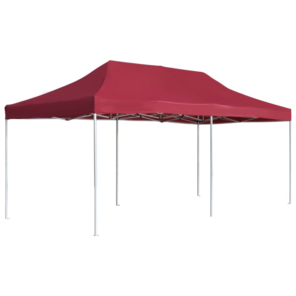 VidaXL Partyzelt professionell faltbar 6x3 M Aluminium Weinrot